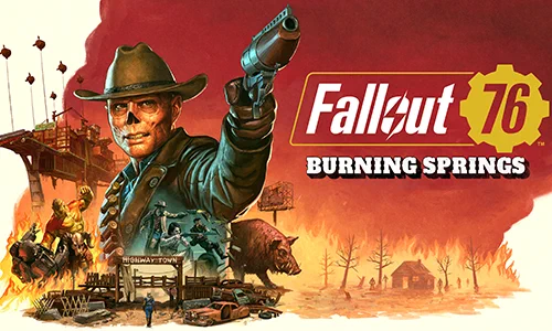 Key art featuring The Ghoul. Fallout 76: Burning Springs