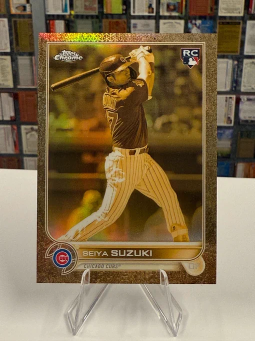 2022 Topps Chrome Gilded Rookie Card
Seiya Suzuki, Chicago Cubs (132/199)