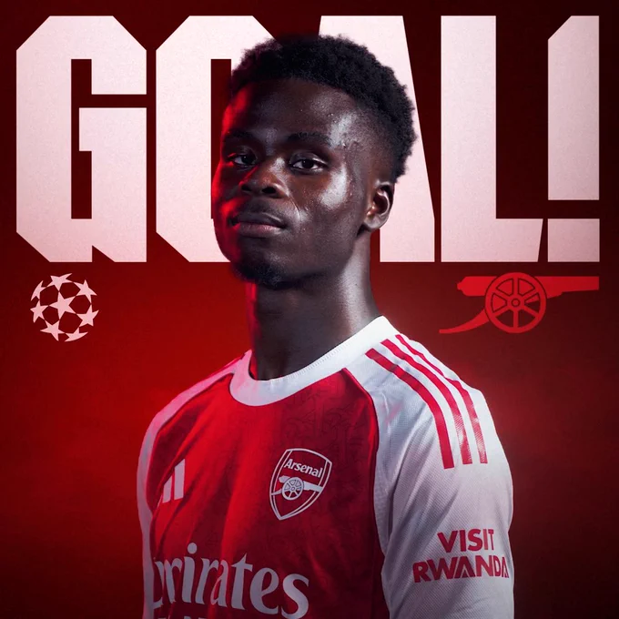 Goal for Arsenal: Bukayo Saka.