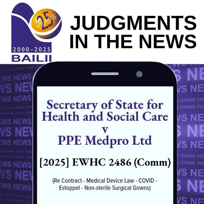 Cell phone screen with post text about the judgment on it