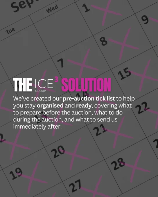 An informational graphic on Auction Finance by ICE3 Property Finance, property specialists based in York. 