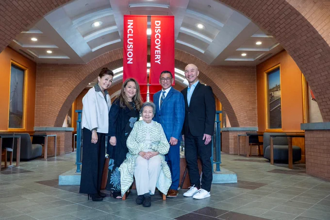 Five members of the Quo family on UC's campus.