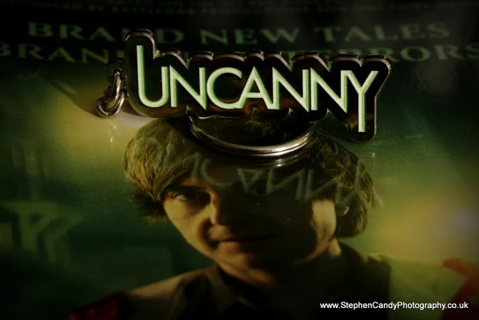 Glow in the dark Uncanny keyring, on the "Fear of the Dark" programme.