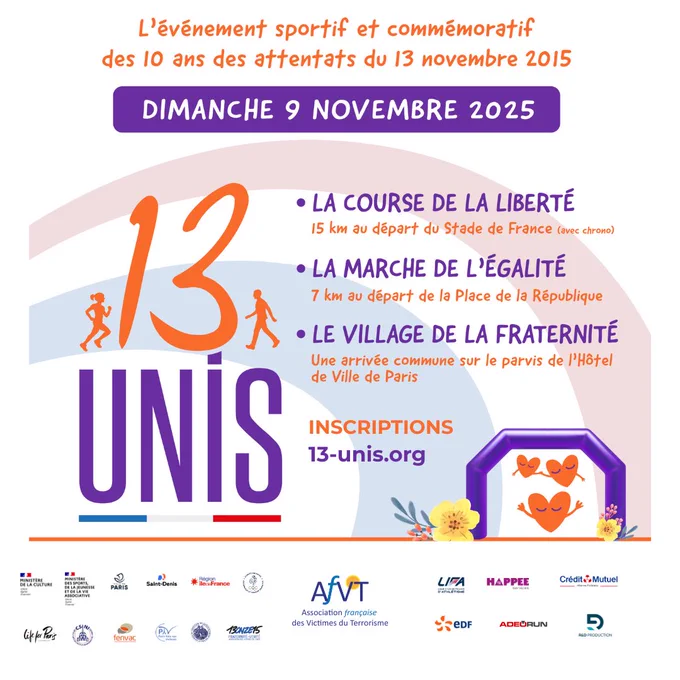 13 unis : la journée commémorative des 10 ans des attentats du 13.11.15