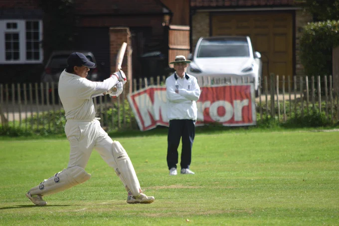 Naman hooks as umpire Hoard watches on