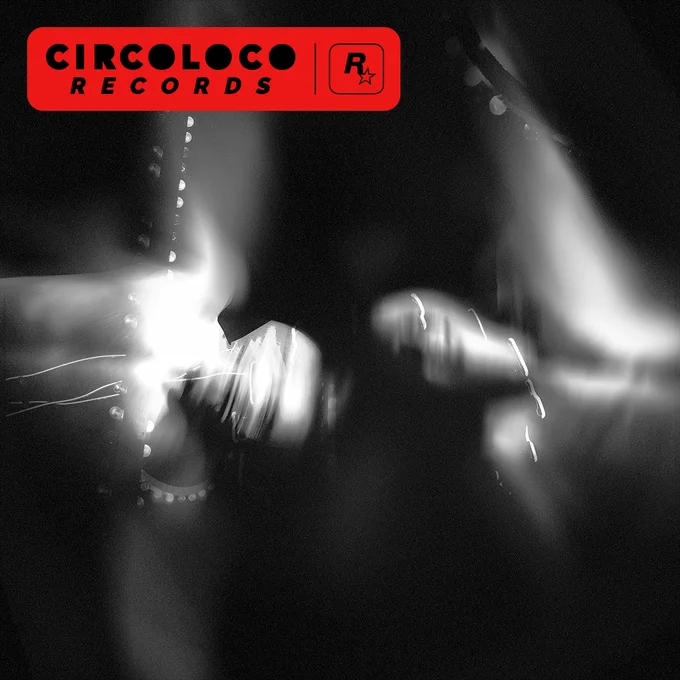 Circoloco Records poster featuring two blurry white figures.