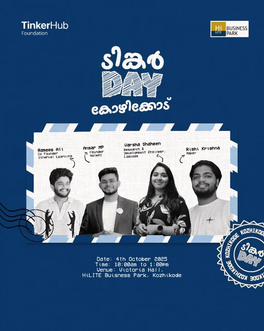 Speakers of TinkerDay Kozhikode.