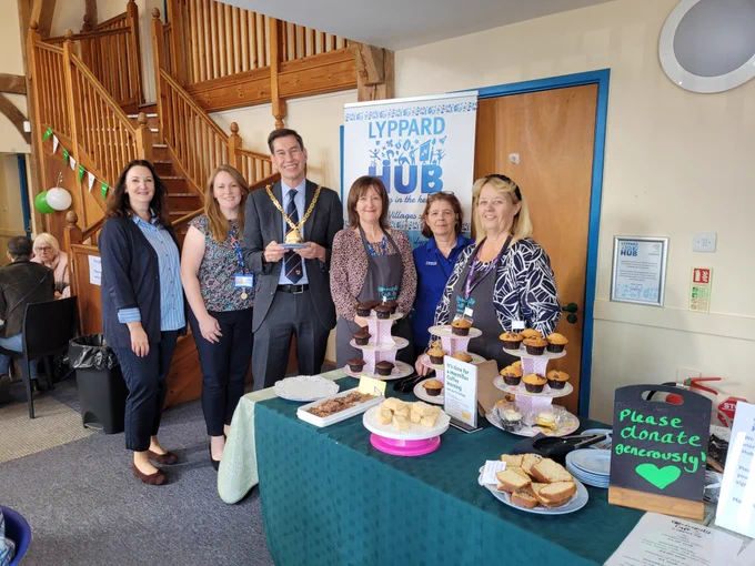 People gathered at the Lyppard Hub coffee morning
