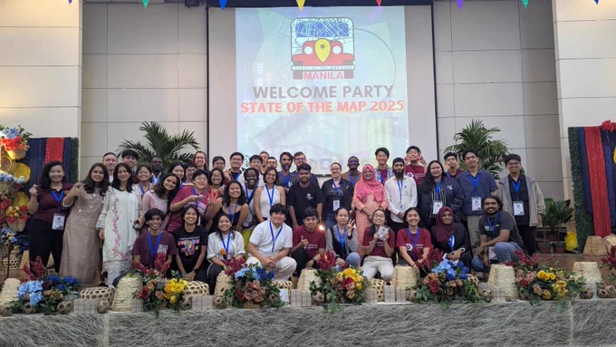 Welcome party group picture at #SOTMManila 2025