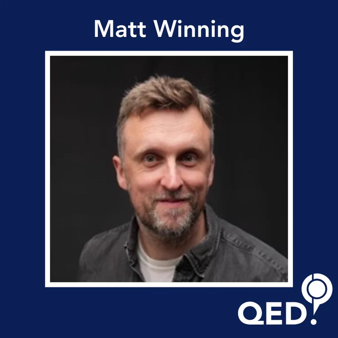 Graphic with a photo of Matt Winning