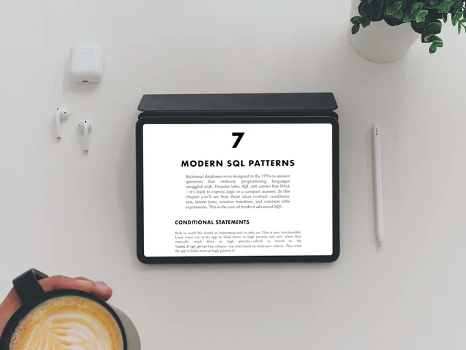Intro paragraph of Chapter 7 - Modern SQL Patterns. MariaDB for Developers.