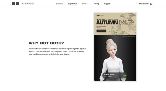 spatial agents, showcasing how it can work banners and agents side by side