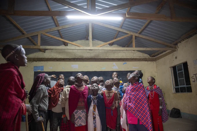 Entukai Primary students are enjoying reliable electricity in their classroom.