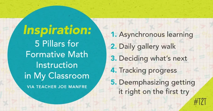 Inspiration: 5 Pillars for Formative Math Instruction in My Classroom, via Teacher Joe Manfre