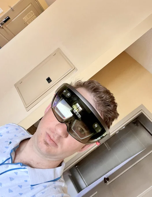 Wearing a HoloLens device — exploring how mixed reality is reshaping medical training