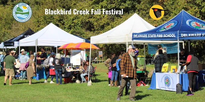 Visitors to the Blackbird Creek Fall Festival check out the vendors and other activities.
