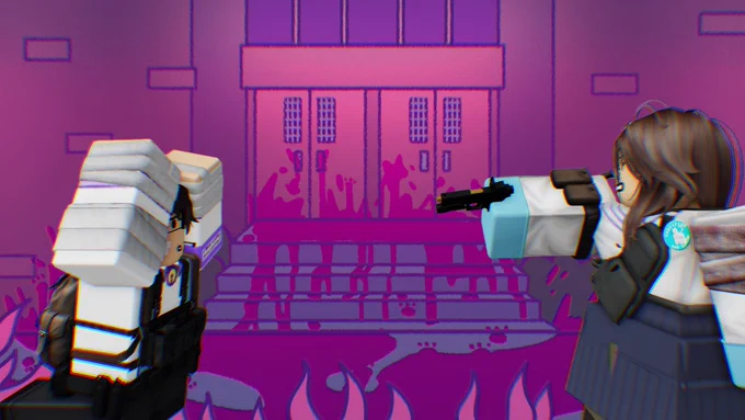 [ - T-This is all your fucking fault, Artem!.. Damn it, Look around! You and your fucking The Cornerstone cult has been creating havoc in Kemono Town! But.. I've found you now.. Last words, Artem? Before I put a bullet in your head. - ]