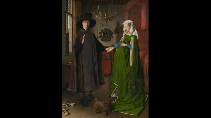 The Arnolfini Wedding Portrait (Jan Van Eyck, 1434, National Gallery, London)