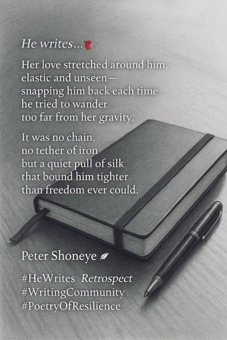 Elastic as silk, her pull never snapped—always snapping him back into her heat.