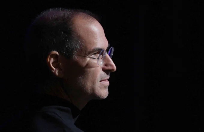 A portrait of Steve, taken from the side, in 2008.