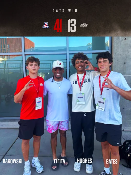 All smiles in Tucson after the Wildcats roll past Oklahoma State.