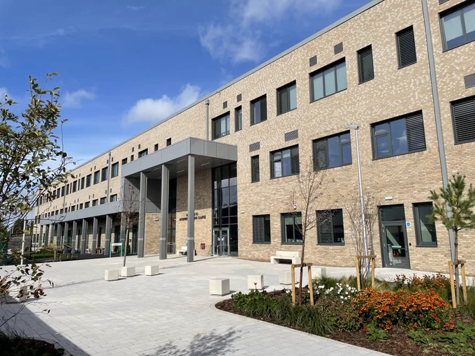Outside view of Monifieth High School in Angus