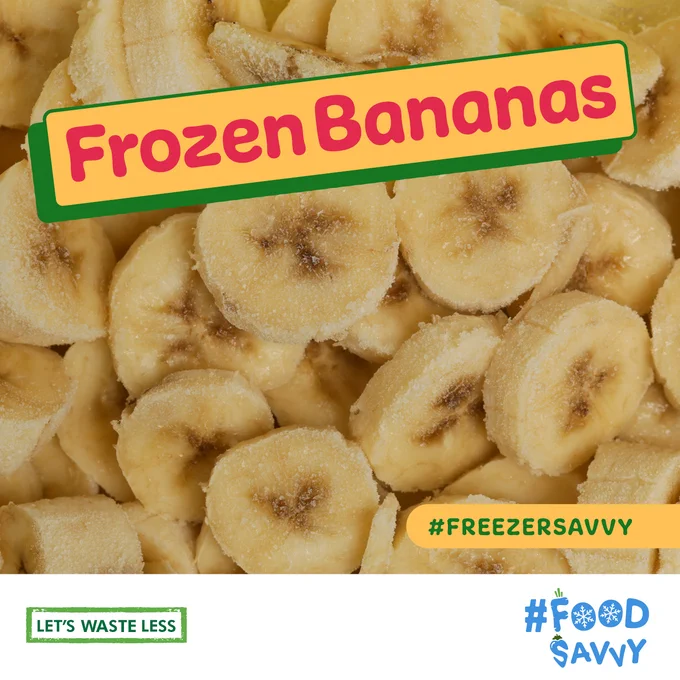 Picture of frozen bananas
