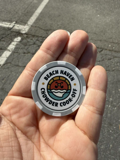 Beach Haven chowder cook-off poker chip