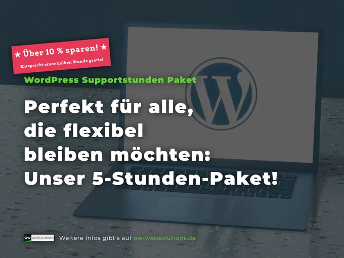 Jetzt neu: Unser 5-Stunden-Paket für flexiblen Website-Support