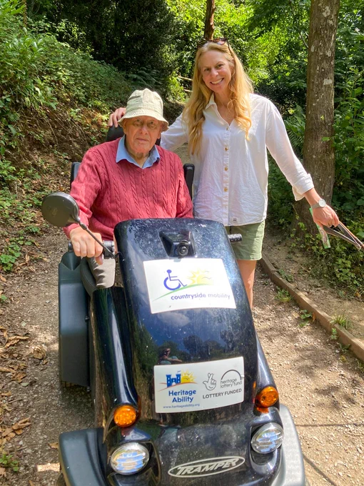 Brotherwood blogger Brian takes a Tramper mobility scooter for a spin at a National Trust property.
