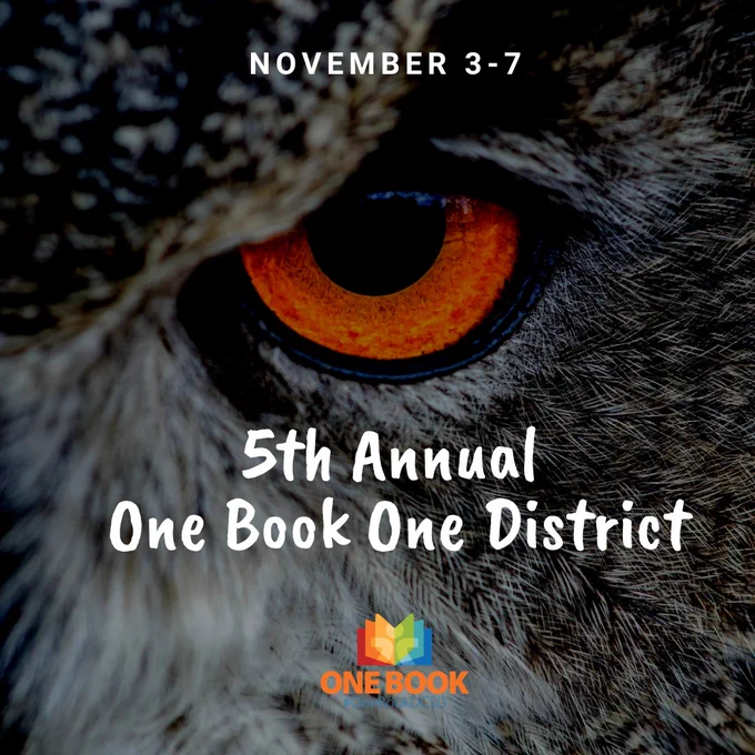 One Book One District is Nov 3-7