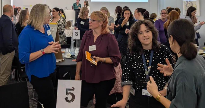 Participants at the "Gender pathways into engineering and technology in-person" event