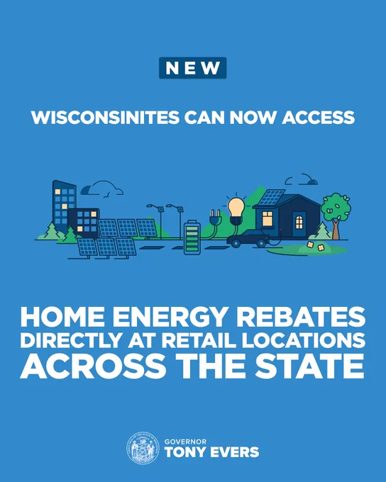 Wisconsinites can now access home energy rebates directly at retail locations across the state