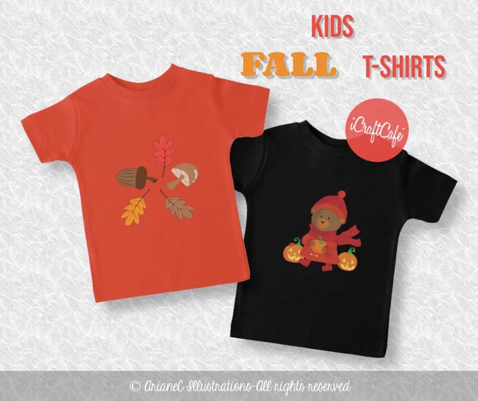 Kids fall t-shirts