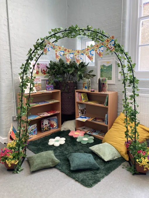 The reading corner at The Meadow at Sebright Primary School, the new space for children with speech, language and communication needs