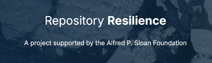 "Repository Resilience" words over ice and water background.