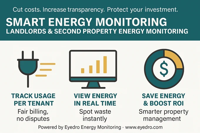 MyEyedro cloud software provides you with automated monthly billing, easy-to-understand consumption reports, and internet outage alerts in case the energy meter is disconnected.  The advanced cloud-based interface can be viewed by multiple users on any mobile device.

The Sharing feature allows you to assign a real-time dashboard to your tenant for full transparency and no surprises.  This also promotes conservation.

The Eyedro system enables you to have up to 100 tenants on the platform without monthly fees.  Whether you are on Flat-Rate or Time-of Use billing, even when your local utility has creative taxes Eyedro software has a solution to fit your needs.