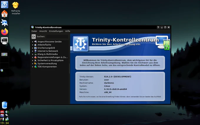 XLibre on Trinity Desktop Environment TDE Darkness Autumn 2025 LiveCD