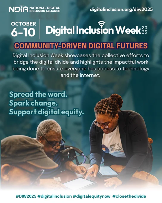 Promotional graphic for Digital Inclusion Week 2025.