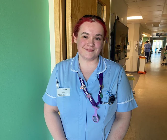 A member of staff at CHFT