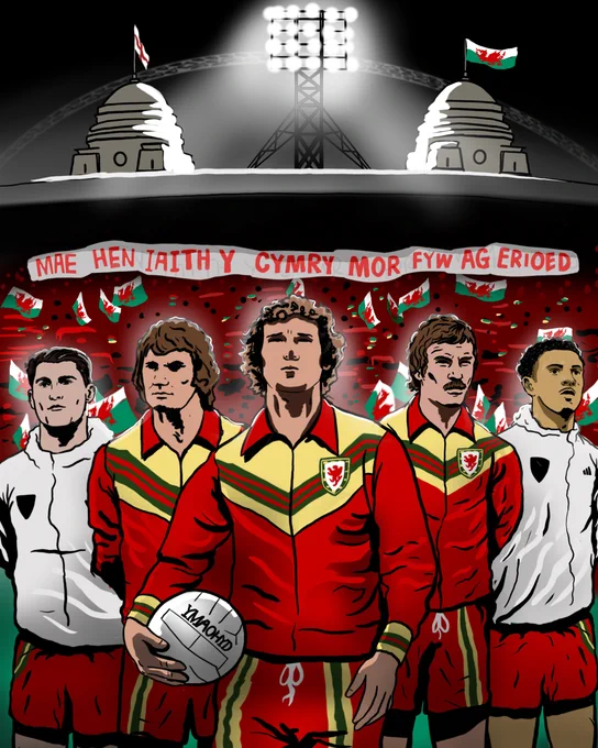 A matchday graphic for England v Cymru at Wembley Stadium.