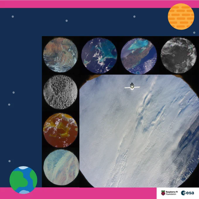 Images captured by the Astro Pi computers’ camera on board the International Space Station