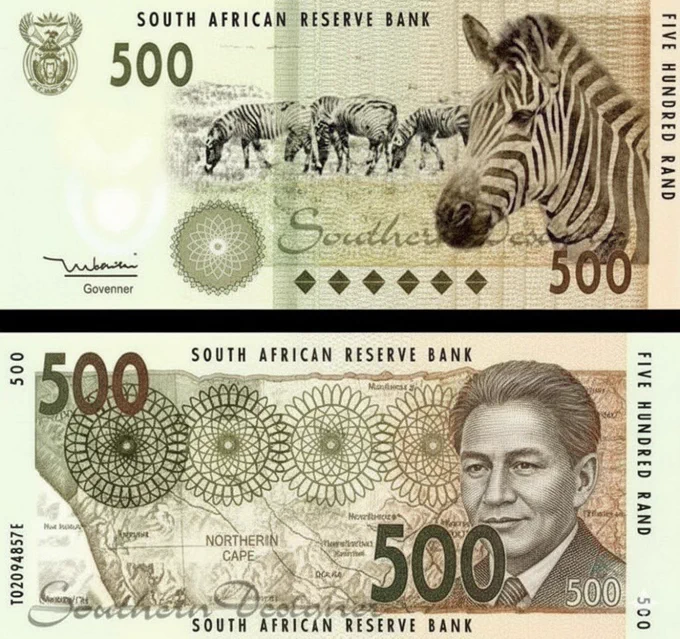 500 South African Rand Note