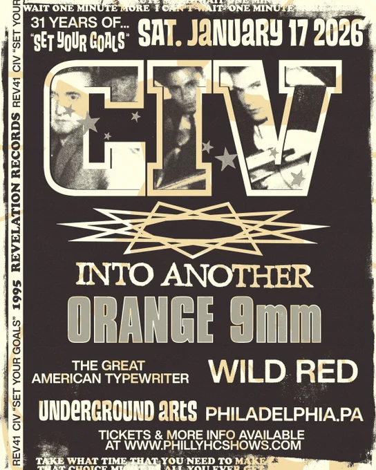 CIV, Into Another, Orange 9mm @ Underground Arts 1/17/26