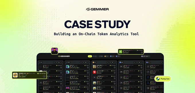 Building on chain token analytics tools. Rock'n'Block portfolio project case study.
