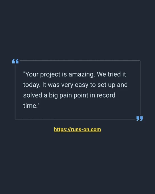 Your project is amazing. We tried it today. It was very easy to setup and solved a big pain point in record time