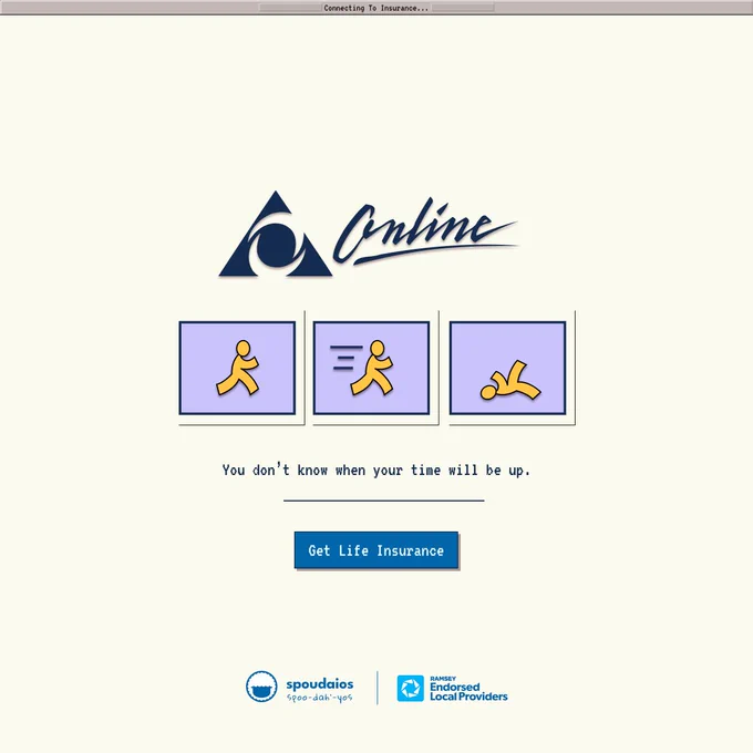 AOL life insurance funny ad spoudaios