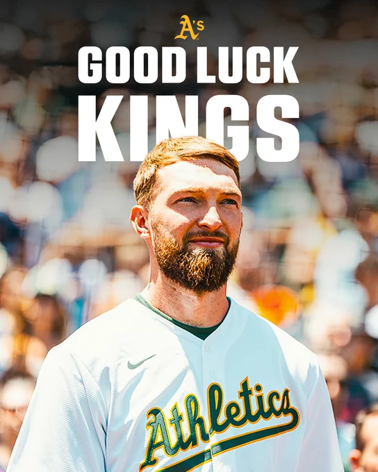 A graphic of Domantas Sabonis that reads, “Good Luck, Kings.”