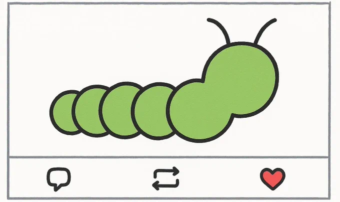 A promotional graphic for GreenEarth Social features a green caterpillar centred on a white social media post.