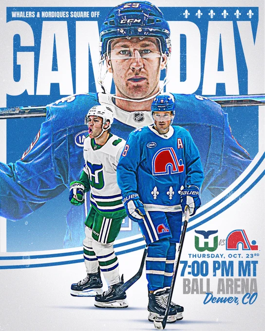 Gameday 
Colorado vs. Carolina 
Puck drop 7 PM MT
Ball Arena